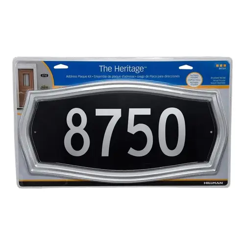 Address Plate Distinctions Black Die-Cast Zinc Heritage Black