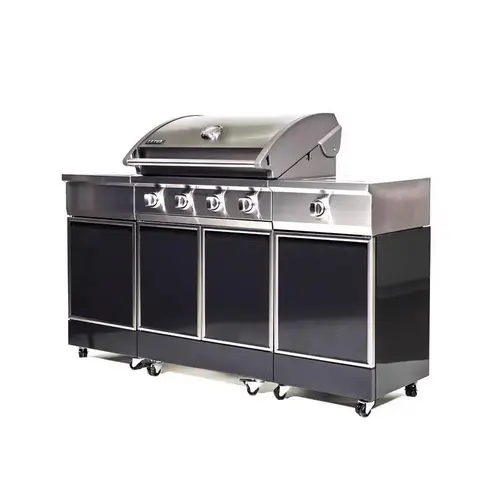 Grill 4 Burner Liquid Propane Gray Gray