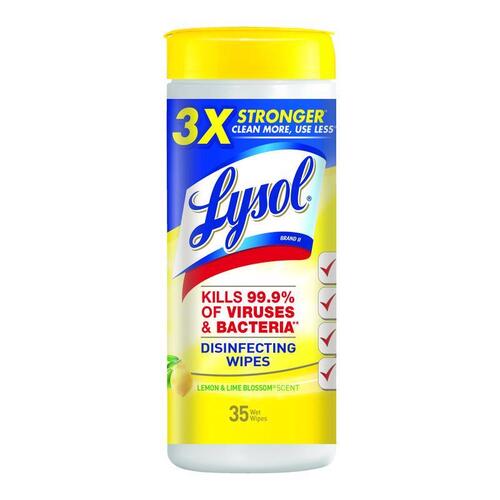 Disinfecting Wipes Can, Lemon Lime Blossom, Clear