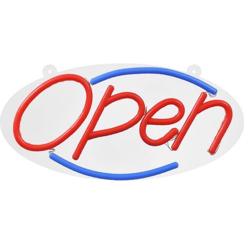 Lighted Open Sign Plastic Indoor and Outdoor LED Red