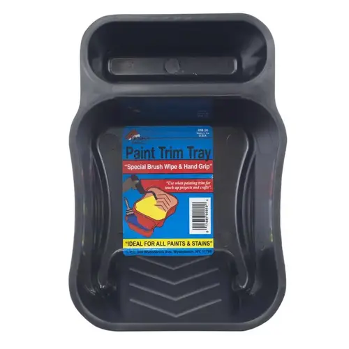 Paint Tray, 7-1/4 in L, 5 in W, 0.5 pt Capacity, Plastic Blue