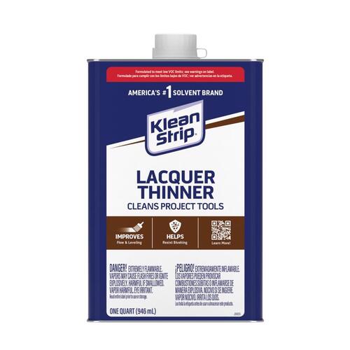 Lacquer Thinner, Liquid, Characteristic Ketone, Clear, 1 qt, Can