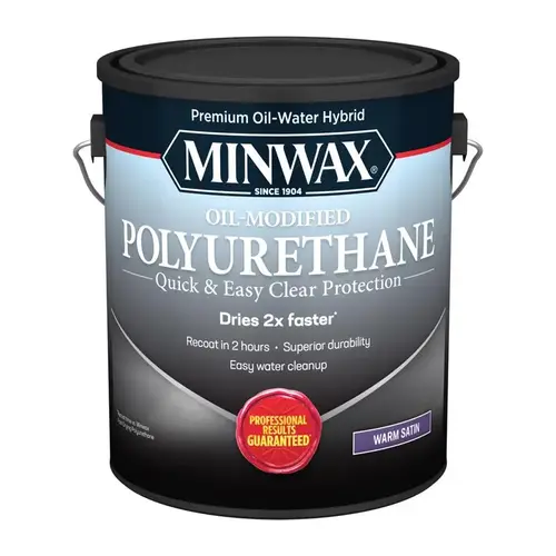 Oil-Modified Polyurethane Water Based Satin Clear 1 gal Clear