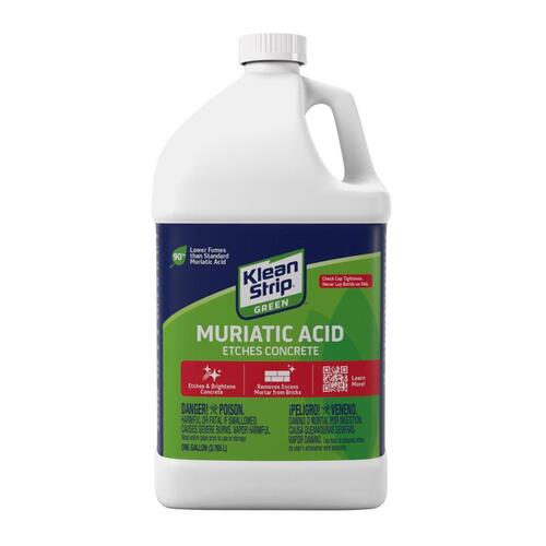 Klean Strip GKGM75006 Safer Muriatic Acid, Liquid, Slight Pungent, Pungent, 1 gal, Can