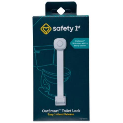 Safety 1st HS288 Swing Shut Toilet Seat Lock OutSmart White Plastic White