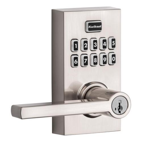 Kwikset 99170-003 SmartCode 917 Series 99170-003 Smart Lock, Grade AAA Grade, Keyless Key, Metal, Satin Nickel, Residential