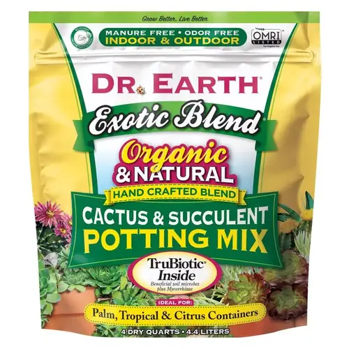 Potting Mix Exotic Blend Organic Cacti and Succulent 4 qt - pack of 12