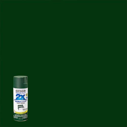 PAINTER'S Touch Semi-Gloss Spray Paint, Semi-Gloss, Hunter Green, 12 oz, Aerosol Can