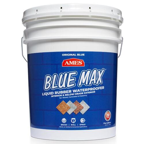 Waterproof Coating Blue Max Liquid Rubber Blue 5 gal Blue