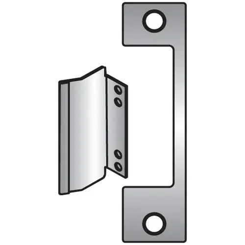 Faceplate for HES 1006 Series Electric Strikes for Mortise Locksets with 1 Inch Deadbolt with Deadlatch Below the Latchbolt Satin Brass