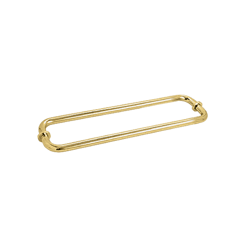 Polished Brass 12" Back-to-Back Towel Bars for Glass