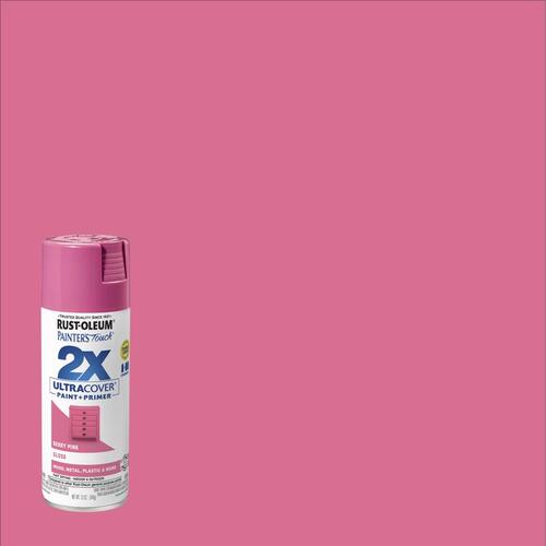 PAINTER'S Touch Gloss Spray Paint, Gloss, Berry Pink, 12 oz, Aerosol Can