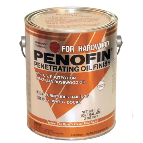 Penetrating Hardwood Stain Transparent Tigerwood Oil-Based 1 gal Tigerwood - pack of 4