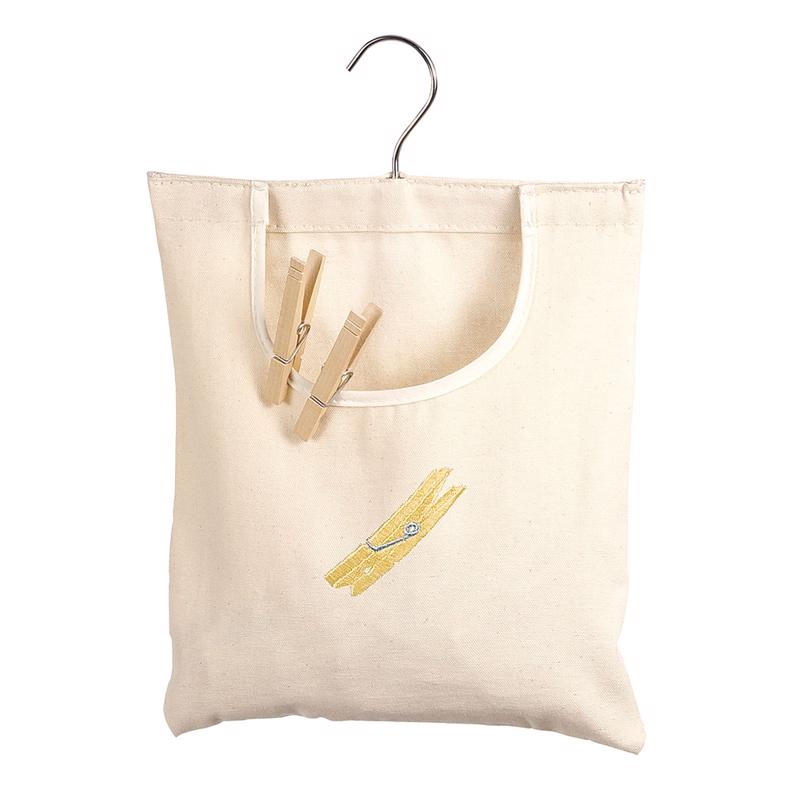 Whitmor 6462-789 Canvas Clothespin Bag Natural