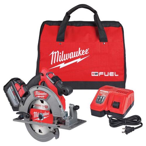 Circular Saw Kit, Battery Included, 18 V, 12 Ah, 7-1/4 in Dia Blade, 50 deg Bevel