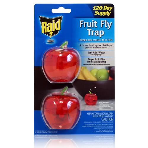 RAID 2PKFFTARAID-XCP6 2PK-FFTA- Fruit Fly Trap, Solid, Sweetish - pack of 12