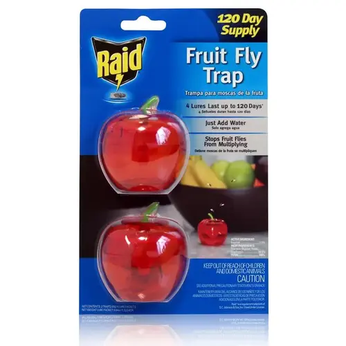 RAID 2PKFFTARAID 2PK-FFTA- Fruit Fly Trap, Solid, Sweetish Light Brown - pack of 2