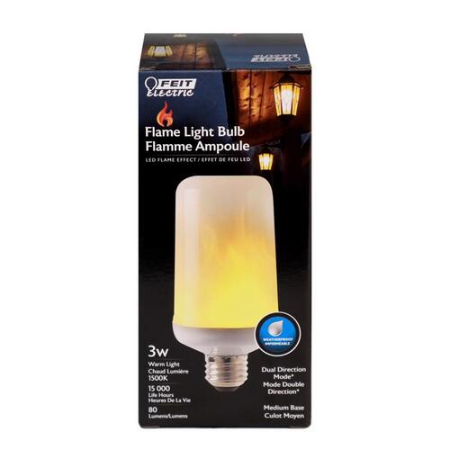 LED Bulb, Specialty, T60 Lamp, E26 Lamp Base, White, Warm White Light, 1500 K Color Temp - pack of 4