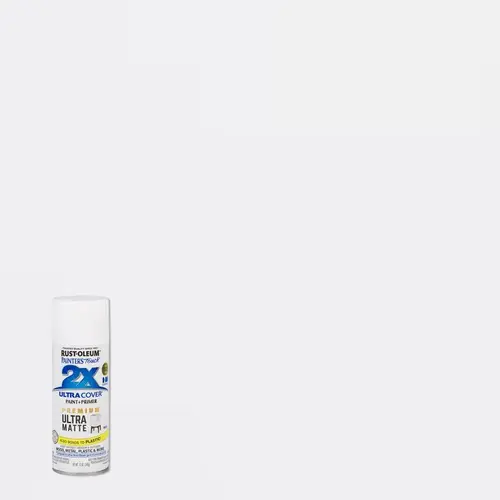 PAINTER'S Touch 2X ULTRA COVER Spray Paint, Matte, White, 12 oz, Aerosol Can - pack of 6