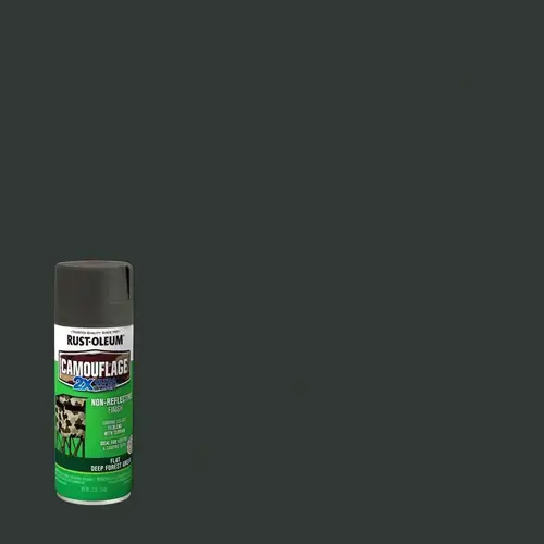 Camouflage Spray Paint Specialty Flat Deep Forest Green 12 oz Deep Forest Green - pack of 6