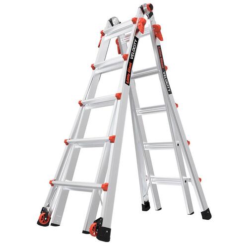 Multi-Position Ladder Velocity 22 ft. H Aluminum Telescoping Type IA 300 lb. capacity