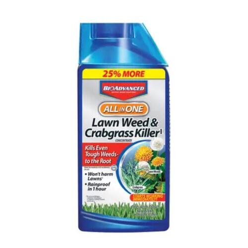 BioAdvanced 704140A-XCP8 Crabgrass and Weed Killer, Liquid, Black/Brown, 32 oz Bottle - pack of 8