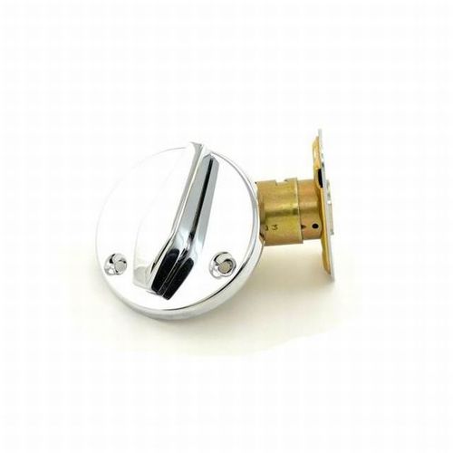 Grade 2 Turn Only Deadbolt with 12287 Latch and 10094 Strike Bright Chrome Finish