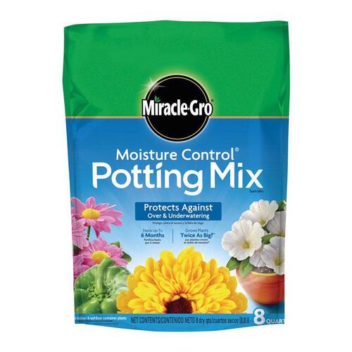 Miracle-Gro 75578300 Potting Soil, 8 qt Coverage Area