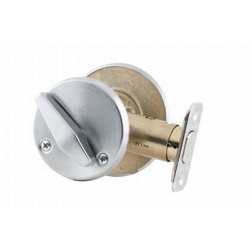 Grade 2 Fire Rated Turn by Blank Plate Deadbolt with 12287 Latch and 10094 Strike Satin Chrome Finish