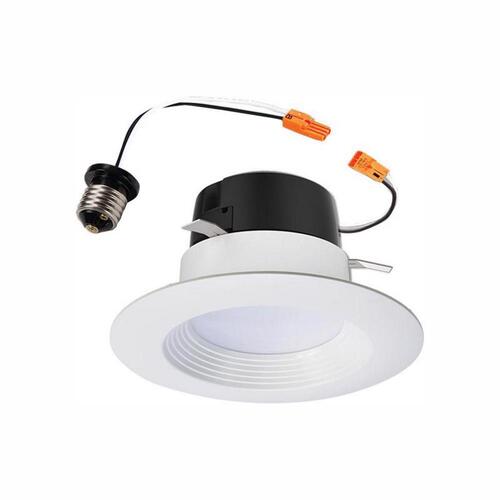 LT 4 in. 3000K Integrated LED White Recessed Ceiling Light Fixture Retrofit Downlight Trim with 90 CRI, Soft White Matte