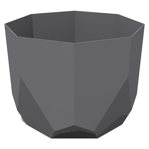 Planter Tuxton 8.125" H X 8" D Resin Charcoal Charcoal