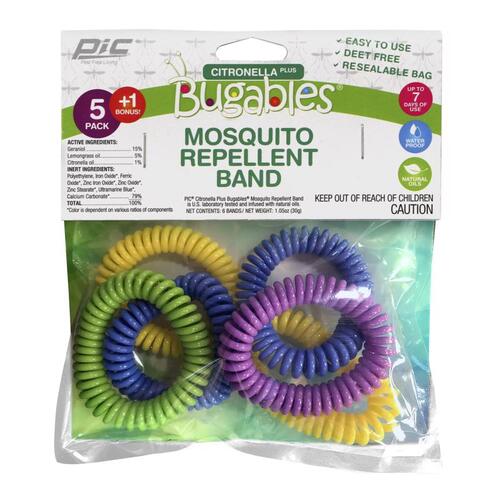 pic 6PK-BCBTS-XCP24 Insect Repellent Bugables Wrist Band For Mosquitoes 6 pk - pack of 24