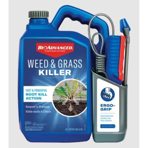 RTU Weed and Grass Killer, Liquid, Light Blue, 1.3 gal Bottle