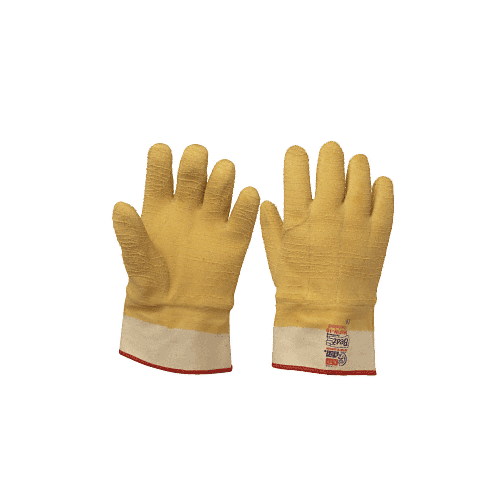 Insulated Gauntlet Cuff Wrinkle Finish Natural Rubber Palm Gloves