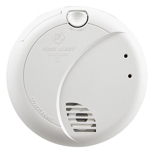 Smoke Alarm, 120 V, Photoelectric Sensor, 85 dB, White