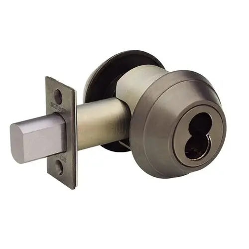 Grade 1 Small Format Interchangeable Less Core Cylinder by Blank Plate Deadbolt with 12297 Latch and 10094 Strike Oil Rubbed Bronze Finish