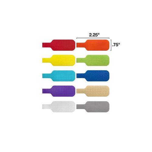 Wrap-It 410-CL-MD-MC Cable Labels 2.25" L Assorted Polypropylene Assorted