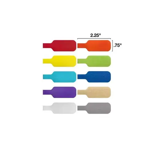 Wrap-It 410-CL-MD-MC Cable Labels 2.25" L Assorted Polypropylene Assorted Multicolored