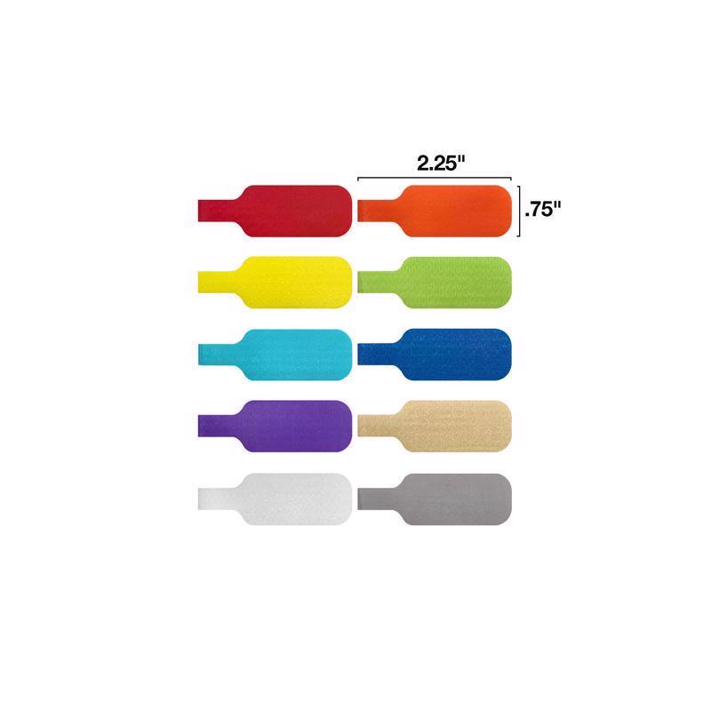 Wrap-It 410-CL-MD-MC Cable Labels 2.25" L Assorted Polypropylene Assorted Multicolored