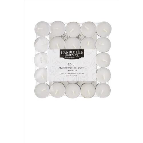 Candle Lite 4231595-XCP6 4231595 Tea Light Candle, White Candle, 3 hr Burning - pack of 300