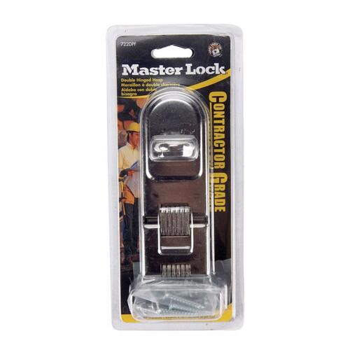 Master Lock 722-D PF Latching Hasp, 7-3/4 in L, 11/16 in W, Steel, Zinc, 7/16 in Dia Shackle