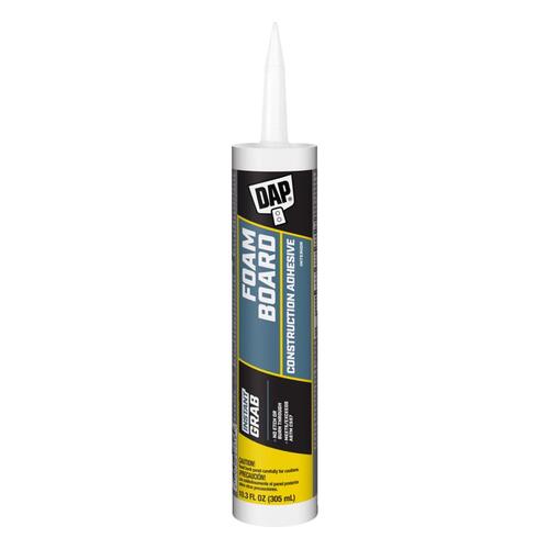 DAP 27519 DYNAGRIP Foamboard Construction Adhesive, Off-White, 10.3 oz Cartridge