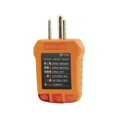 Klein Tools RT110 Receptacle Tester LED Yellow