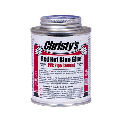 Christy's RH-RHBV-HP-36 RH-RHBV-HP-36 Solvent Cement, 0.5 pt, Can, Medium Syrupy Liquid, Blue