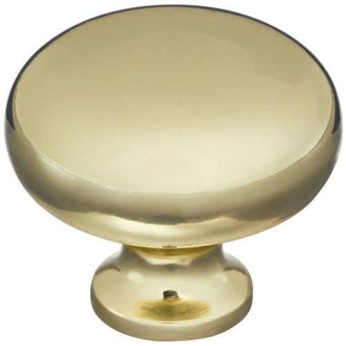 1.26" Round Cabinet Knob S804-955 Polished Brass Finish