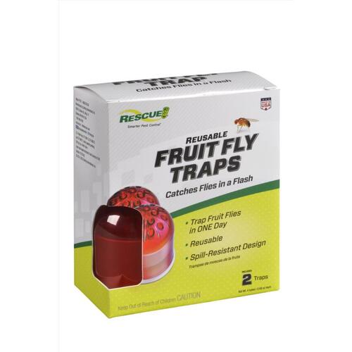 Rescue FFTR2-BB4 FFTR2-BB4 Reusable Fruit Fly Trap, Liquid Pack - pack of 2