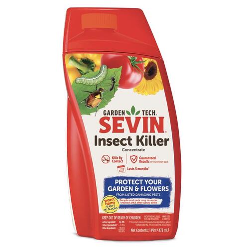 Sevin 100530122 Insect Killer, Liquid, Spray Application, 16 oz Bottle