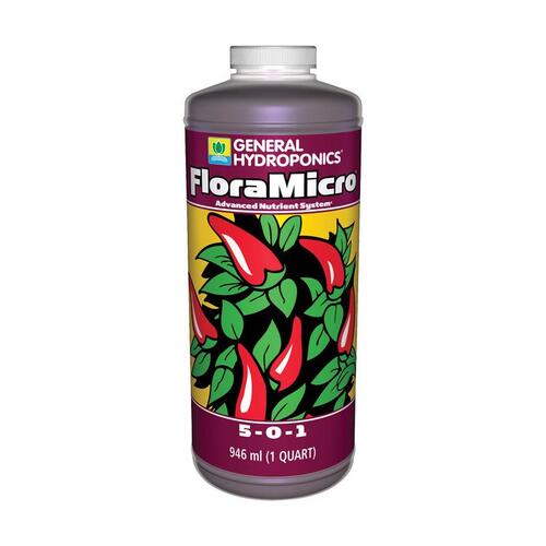 General Hydroponics 7638109 Nutrient System Flora Micro Liquid 1 qt