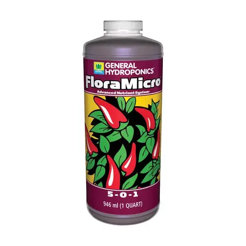 General Hydroponics HGC718120 Nutrient System Flora Micro Liquid 1 qt