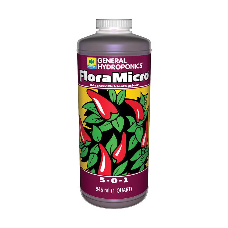 General Hydroponics 7638109 Nutrient System Flora Micro Liquid 1 qt